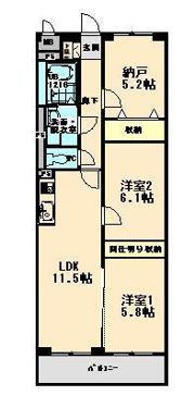 エクラときわ1の間取り画像