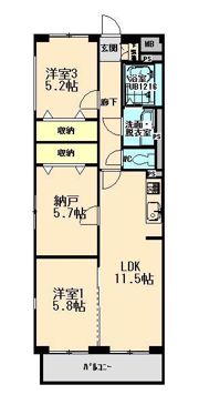 エクラときわ1の間取り画像