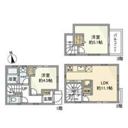 北新宿戸建の間取り画像