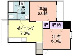 ハイツ有本の間取り画像