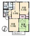 ノースヴェレッジⅢ B棟の間取り画像