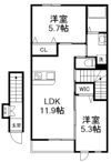 フローリッシュⅢの間取り画像