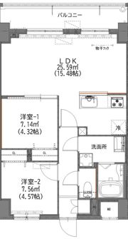 マイコート日野新町の間取り画像