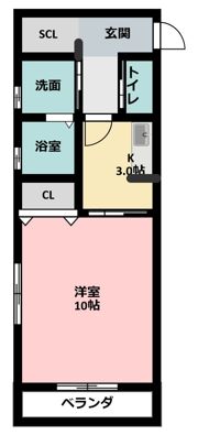 BELL TREE平口の間取り画像