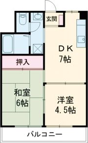 ハピネス山之手の間取り画像