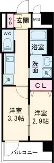 エンゼルプラザ京都太秦の間取り画像