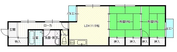 マンション鈴木の間取り画像