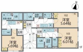 カインドネス本厚木Eastの間取り画像