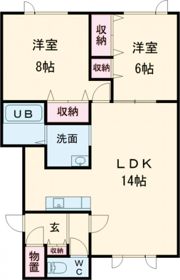 花夢Ⅱの間取り画像