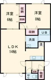 花夢Ⅱの間取り画像