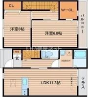 テラスハウス台原 Ⅰの間取り画像