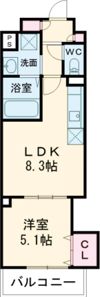 クリエオーレ新堂Ⅰの間取り画像