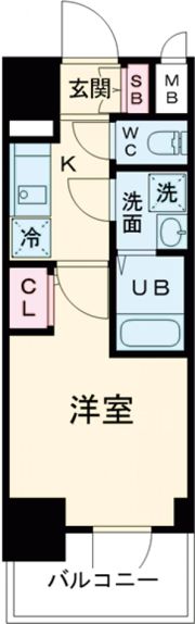エスリード神戸兵庫駅ミッドポートの間取り画像