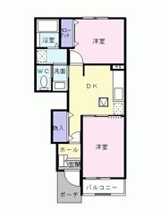 リバ－サイド北斗の間取り画像