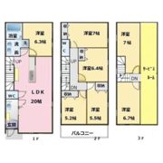 岐阜駅西鏡島戸建の間取り画像