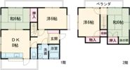 由宇千鳥ヶ丘貸家の間取り画像