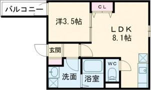 badge nagaseの間取り画像