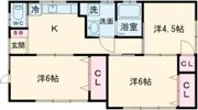 高池貸家 B棟の間取り画像