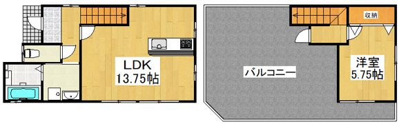 上安松戸建賃貸の間取り画像