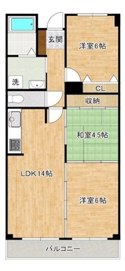 ペルル湯川新町弐番館の間取り画像