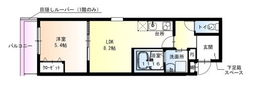 フジパレス和泉大宮駅南Ⅰ番館の間取り画像