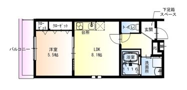 フジパレス和泉大宮駅南Ⅱ番館の間取り画像
