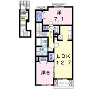スウィートライフ野間Aの間取り画像