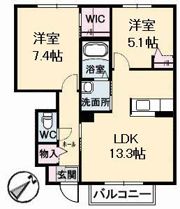 シャルムハイツ B棟の間取り画像