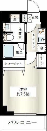 REALIZE蒲田Ⅱの間取り画像