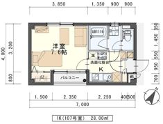 メゾンドシャルマン原町の間取り画像
