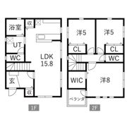 大赤見賃貸住宅B棟の間取り画像
