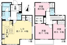 田柄三丁目貸家の間取り画像