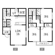 大赤見賃貸住宅D棟の間取り画像