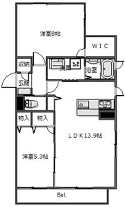 クレッシェレの間取り画像