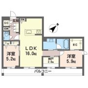 アジュールモア長津田の間取り画像
