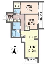 グランメールの間取り画像