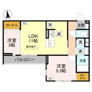 Noble villa草加西町 Bの間取り画像