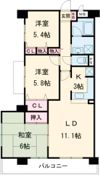 ラヴィーヌ砥堀の間取り画像