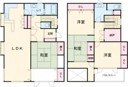 五稜郭町2番戸建の間取り画像