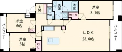 コアマンションマリナヒルズ室見の間取り画像