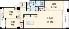 コアマンションマリナヒルズ室見の間取り画像