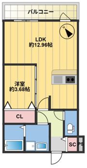 ロイヤル大橋駅前の間取り画像