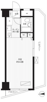 コスモリード蒲田の間取り画像