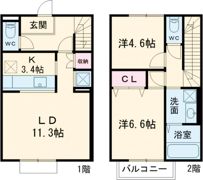 テラスクアトロの間取り画像