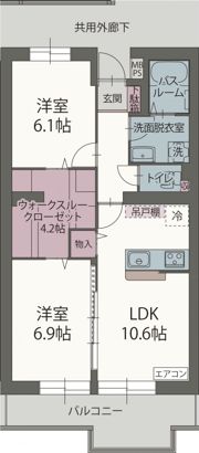 ユング フラウの間取り画像