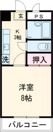 ロッヂ宮法師D棟の間取り画像