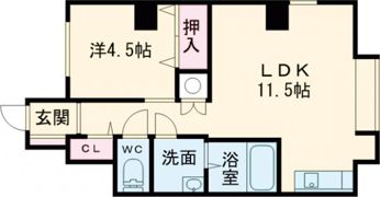 UN ESPACE 四条邸の間取り画像