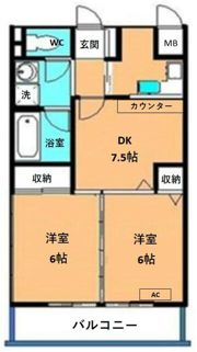 レキシントンマンション東大沢の間取り画像