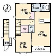 プラセール花華 B棟の間取り画像