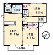 グラスガーデン A棟の間取り画像